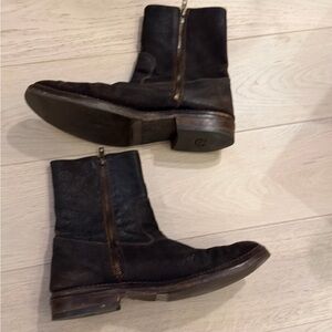 John Varvatos Dark Brown Leather Boots